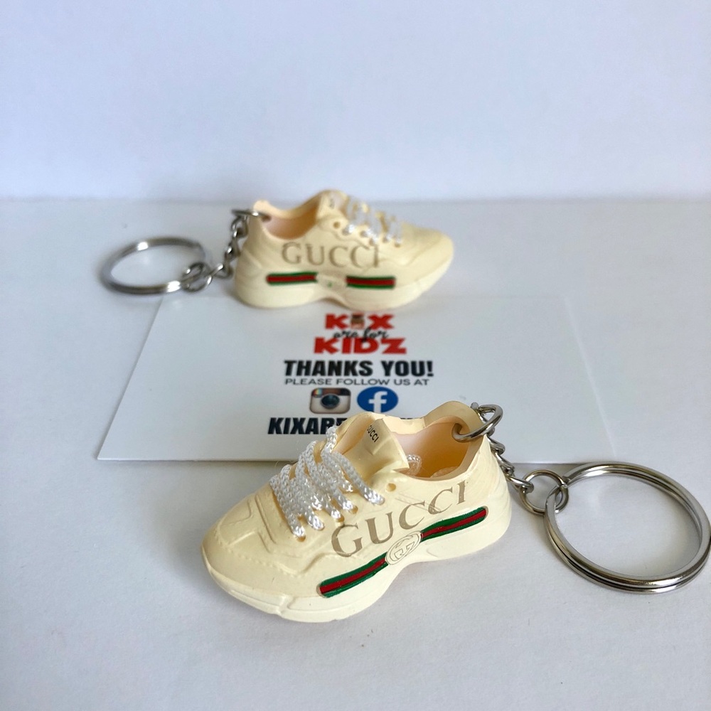 Designer Rhyton Vintage Logo Mini Sneaker Keychain